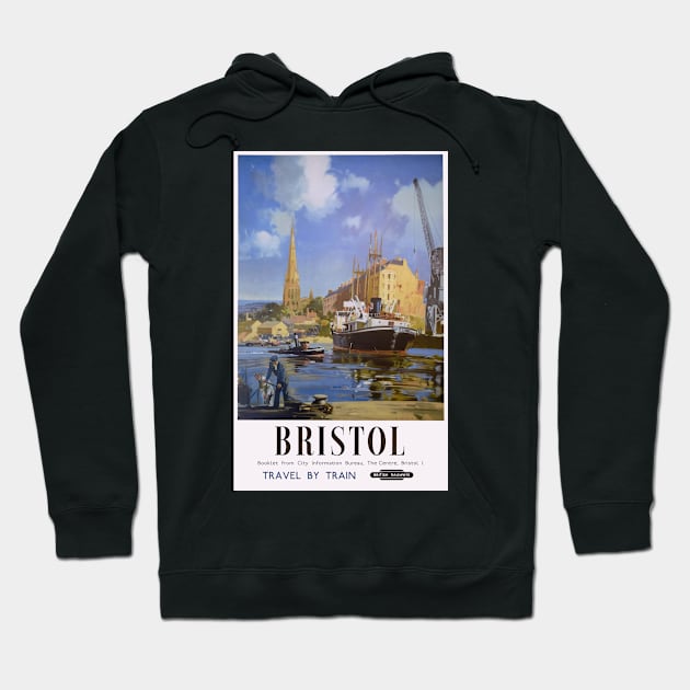 Vintage British Railways poster Bristol Hoodie by Random Railways